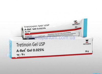 Третиноїн гель для проблемної шкіри A-Ret 0,025%, 20 г (Tretinoin Gel) 20 г - Menarini фото